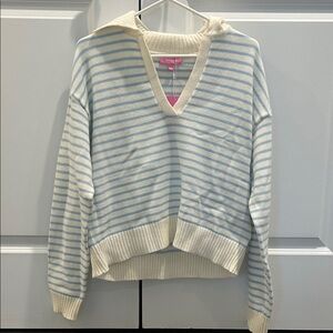 Edikted blue & white striped sweater